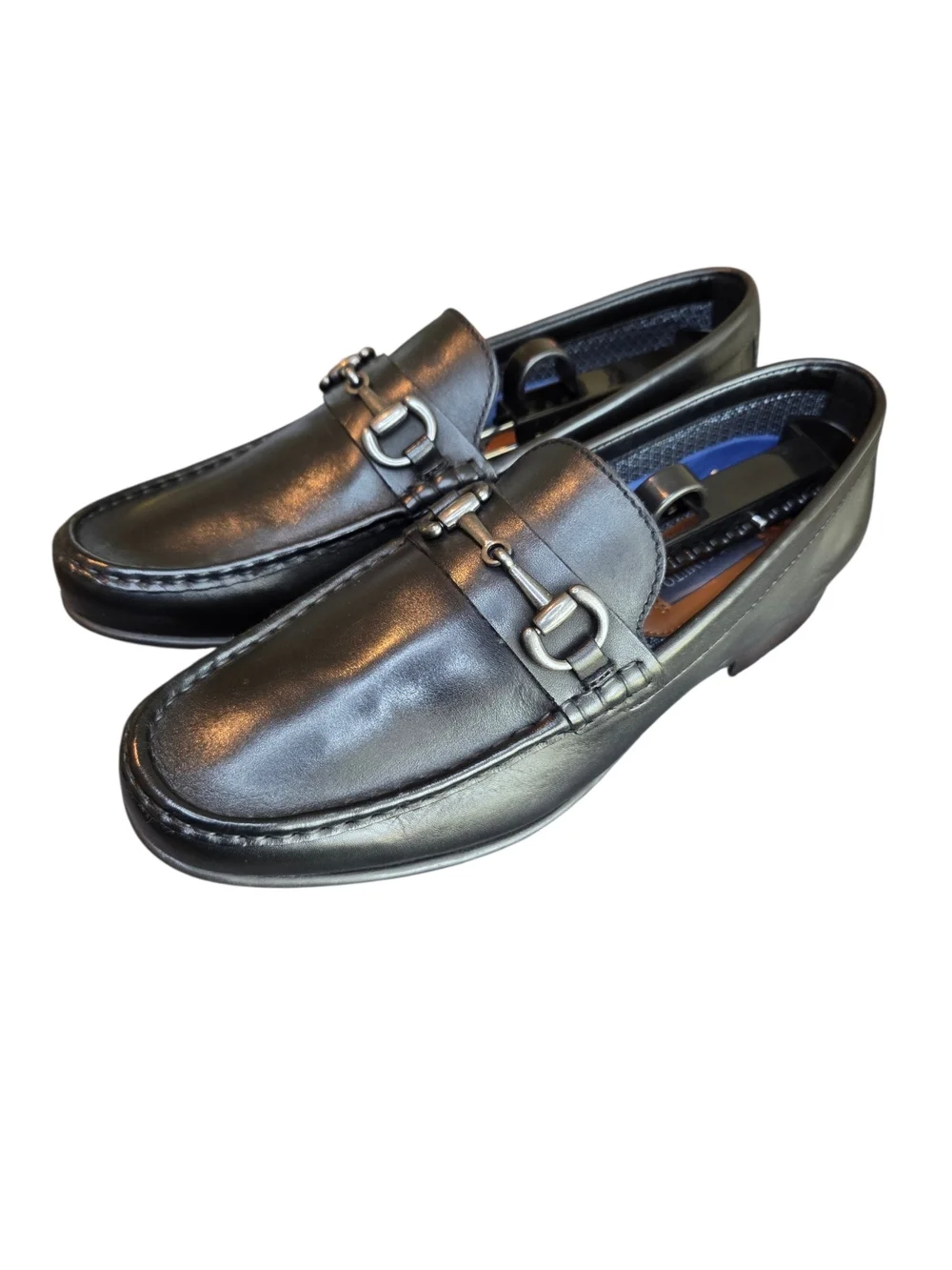 Vince Camuto Black Leather Bit Loafers
